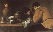 VELAZQUEZ, Diego Rodriguez de Silva y Two boy beside the table china oil painting reproduction